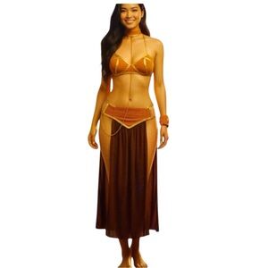 Star Wars Princess Leia Inspired Slave Girl Cosplay Costume Bikini L - XL